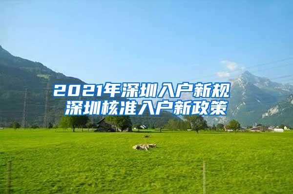 2021年深圳入户新规 深圳核准入户新政策