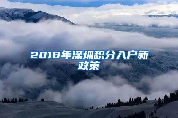 2018年深圳积分入户新政策