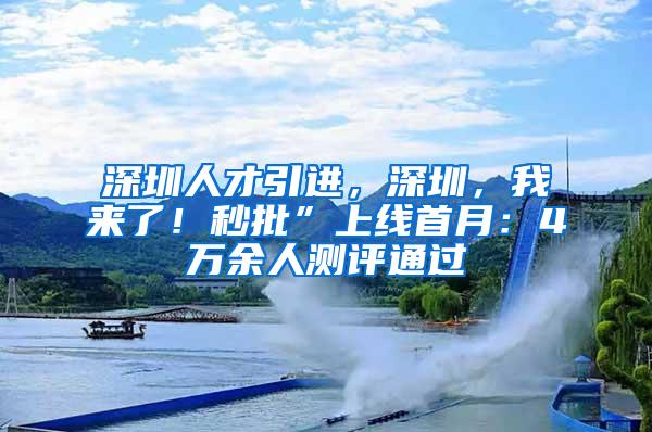 深圳人才引进，深圳，我来了！秒批”上线首月：4万余人测评通过