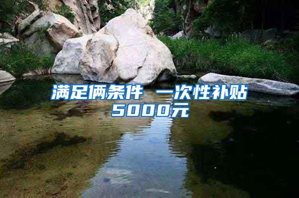 满足俩条件 一次性补贴5000元