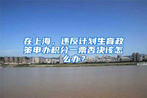 在上海，违反计划生育政策申办积分一票否决该怎么办？