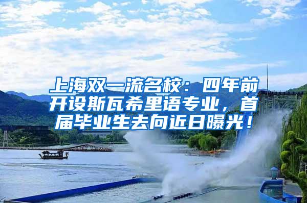 上海双一流名校：四年前开设斯瓦希里语专业，首届毕业生去向近日曝光！