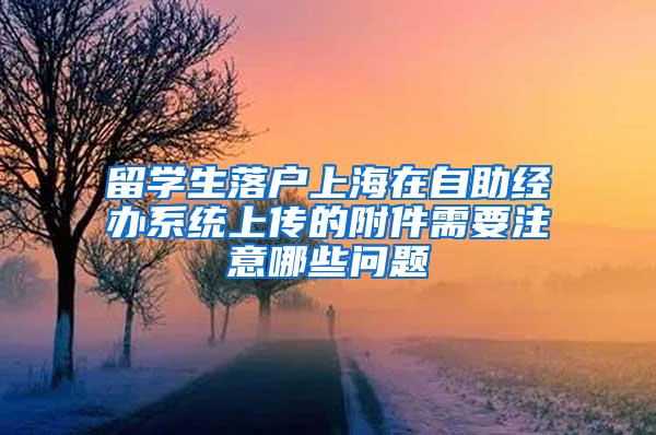 留学生落户上海在自助经办系统上传的附件需要注意哪些问题