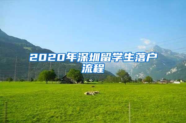 2020年深圳留学生落户流程