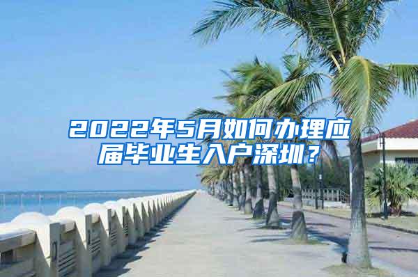 2022年5月如何办理应届毕业生入户深圳？