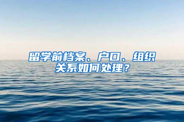 留学前档案、户口、组织关系如何处理？