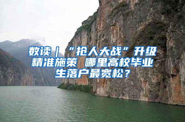 数读｜“抢人大战”升级精准施策 哪里高校毕业生落户最宽松？