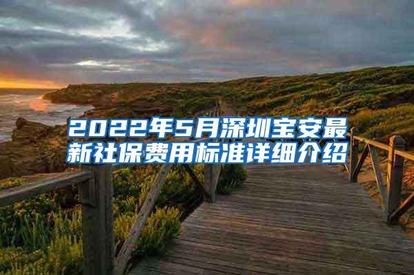 2022年5月深圳宝安最新社保费用标准详细介绍