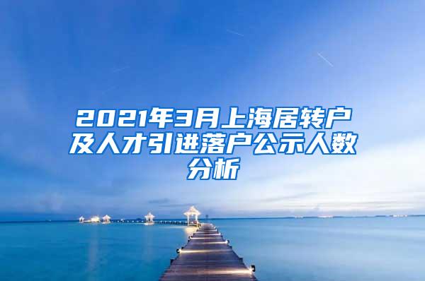 2021年3月上海居转户及人才引进落户公示人数分析