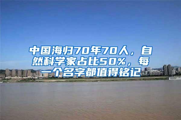 中国海归70年70人，自然科学家占比50%，每一个名字都值得铭记