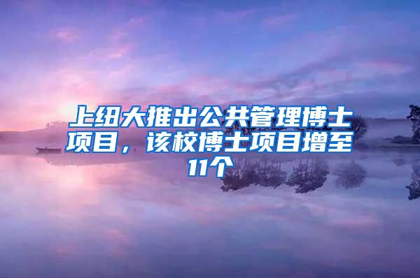 上纽大推出公共管理博士项目，该校博士项目增至11个