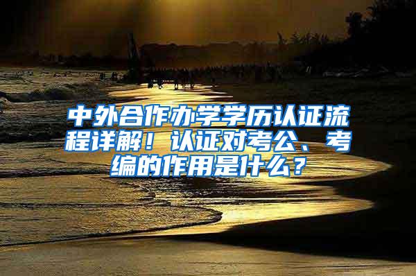 中外合作办学学历认证流程详解！认证对考公、考编的作用是什么？