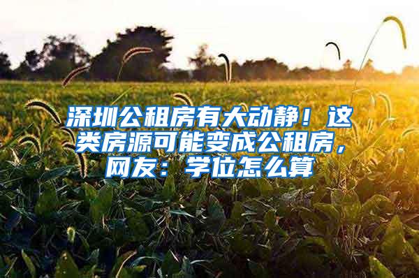 深圳公租房有大动静！这类房源可能变成公租房，网友：学位怎么算