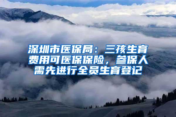 深圳市医保局：三孩生育费用可医保保险，参保人需先进行全员生育登记