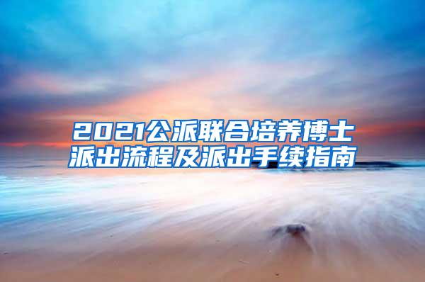 2021公派联合培养博士派出流程及派出手续指南