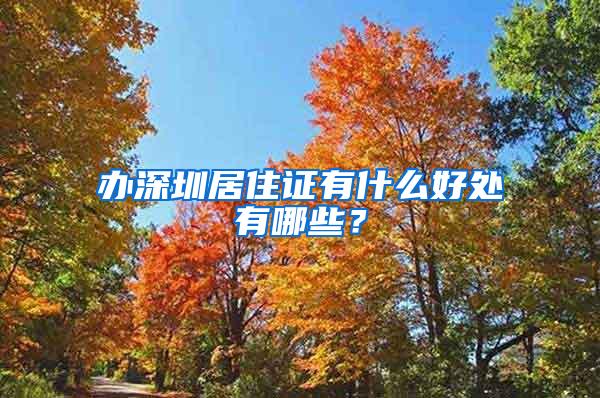 办深圳居住证有什么好处有哪些？