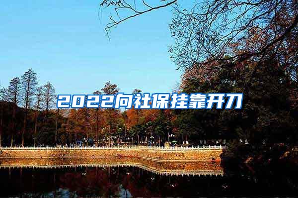 2022向社保挂靠开刀