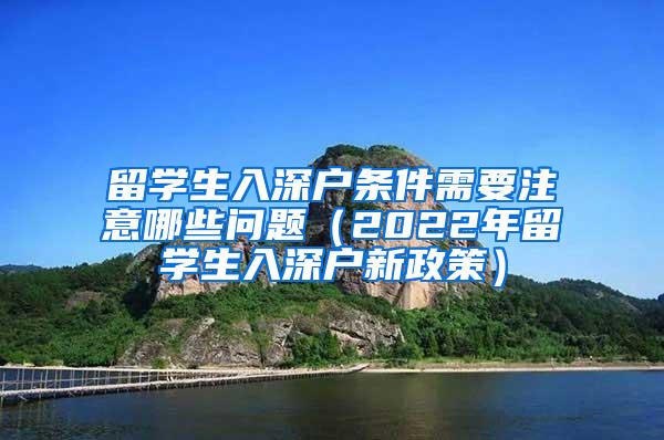 留学生入深户条件需要注意哪些问题（2022年留学生入深户新政策）