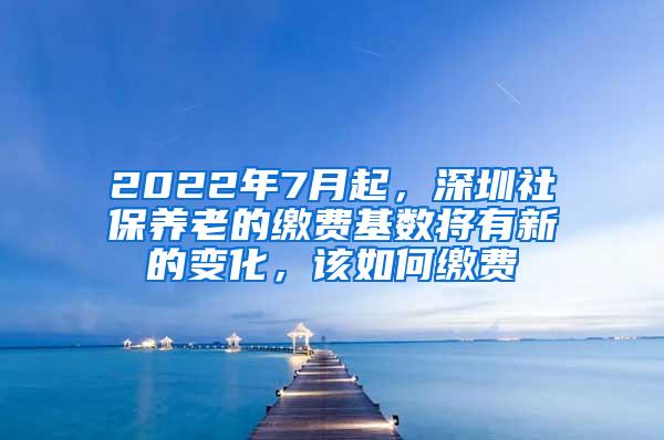 2022年7月起，深圳社保养老的缴费基数将有新的变化，该如何缴费