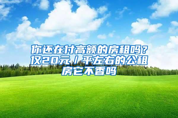 你还在付高额的房租吗？仅20元／平左右的公租房它不香吗