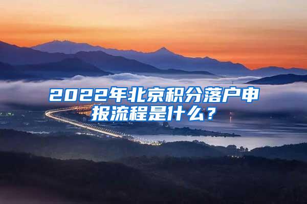 2022年北京积分落户申报流程是什么？