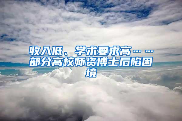 收入低、学术要求高……部分高校师资博士后陷困境