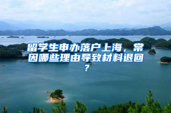 留学生申办落户上海，常因哪些理由导致材料退回？