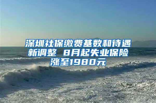 深圳社保缴费基数和待遇新调整 8月起失业保险涨至1980元