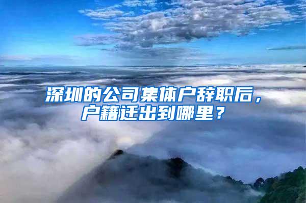 深圳的公司集体户辞职后，户籍迁出到哪里？