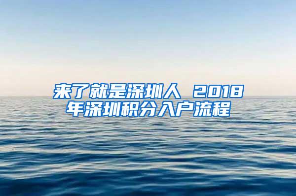 来了就是深圳人 2018年深圳积分入户流程