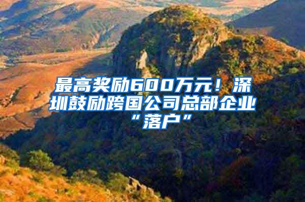 最高奖励600万元！深圳鼓励跨国公司总部企业“落户”