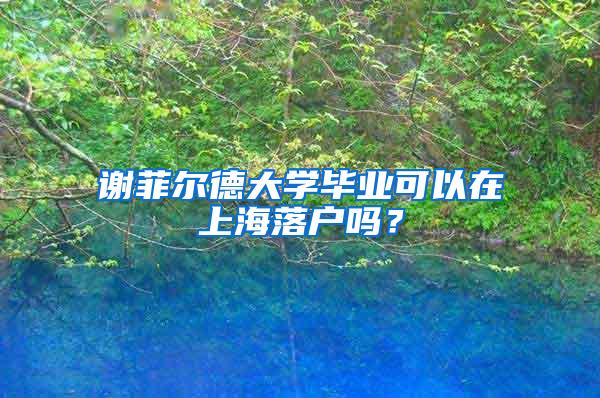 谢菲尔德大学毕业可以在上海落户吗？