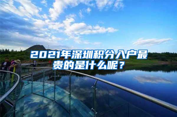 2021年深圳积分入户最贵的是什么呢？