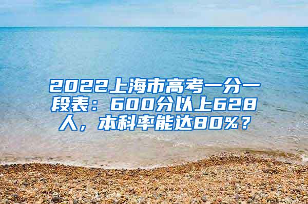 2022上海市高考一分一段表：600分以上628人，本科率能达80%？