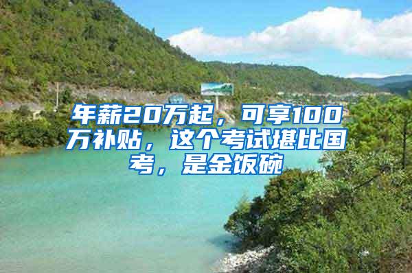 年薪20万起，可享100万补贴，这个考试堪比国考，是金饭碗