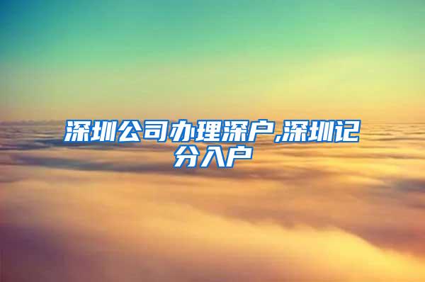 深圳公司办理深户,深圳记分入户