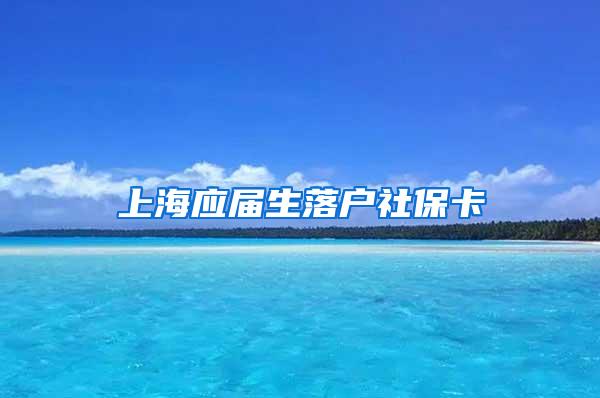 上海应届生落户社保卡