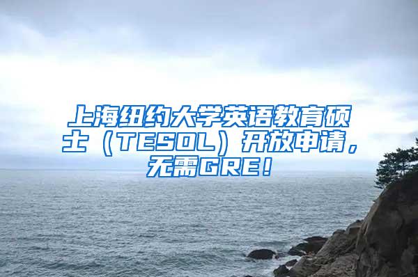 上海纽约大学英语教育硕士（TESOL）开放申请，无需GRE！