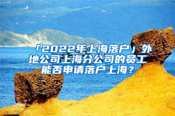 「2022年上海落户」外地公司上海分公司的员工能否申请落户上海？