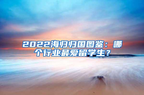 2022海归归国图鉴：哪个行业最爱留学生？