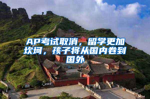 AP考试取消，留学更加坎坷，孩子将从国内卷到国外