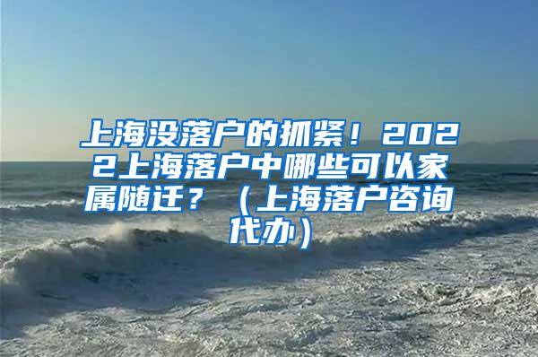 上海没落户的抓紧！2022上海落户中哪些可以家属随迁？（上海落户咨询代办）