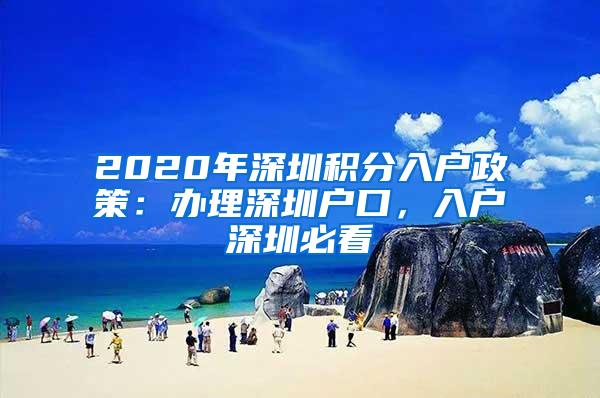 2020年深圳积分入户政策：办理深圳户口，入户深圳必看