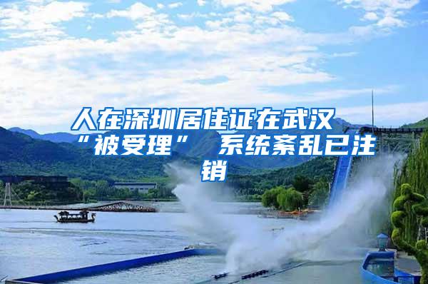 人在深圳居住证在武汉“被受理” 系统紊乱已注销