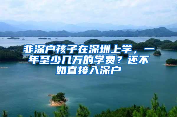 非深户孩子在深圳上学，一年至少几万的学费？还不如直接入深户