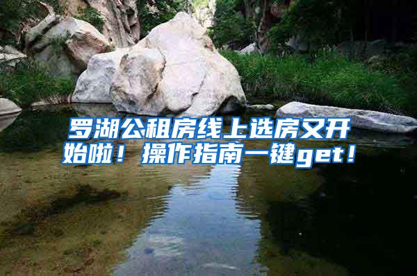 罗湖公租房线上选房又开始啦！操作指南一键get！