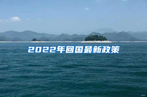 2022年回国最新政策