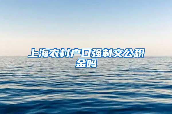 上海农村户口强制交公积金吗