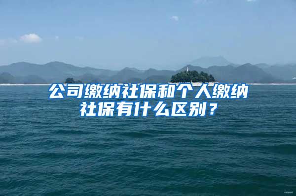 公司缴纳社保和个人缴纳社保有什么区别？