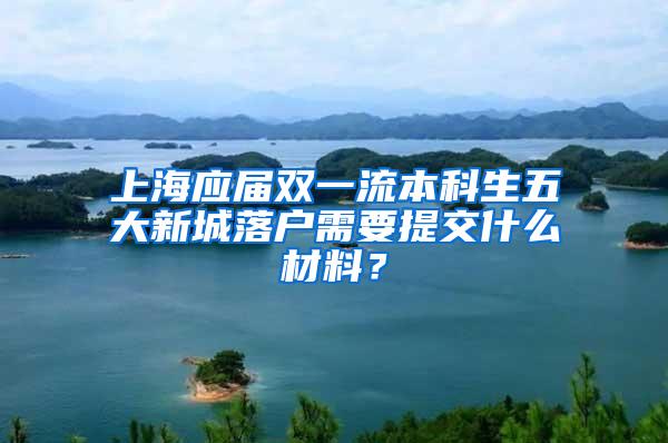 上海应届双一流本科生五大新城落户需要提交什么材料？